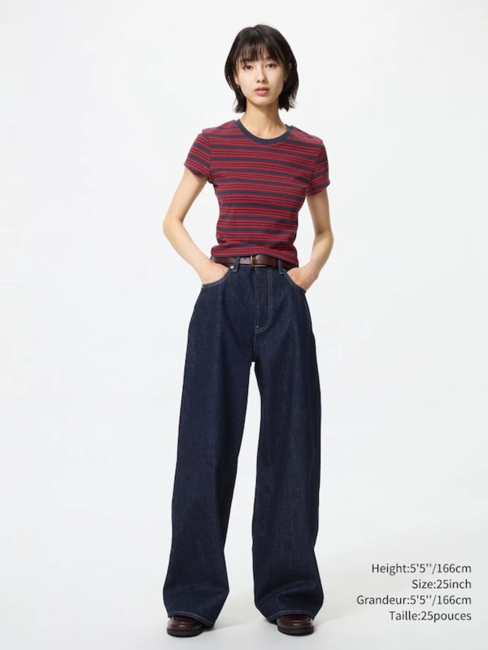 Uniqlo Women’s Wide Leg Dark Blue Jeans